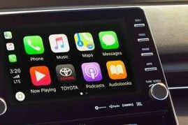 image of Apple CarPlay inside Toyota vehicle